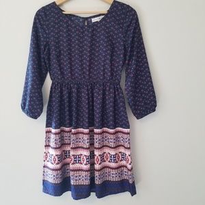 Altar'd State | Peasant Dress Black Long Sleeve